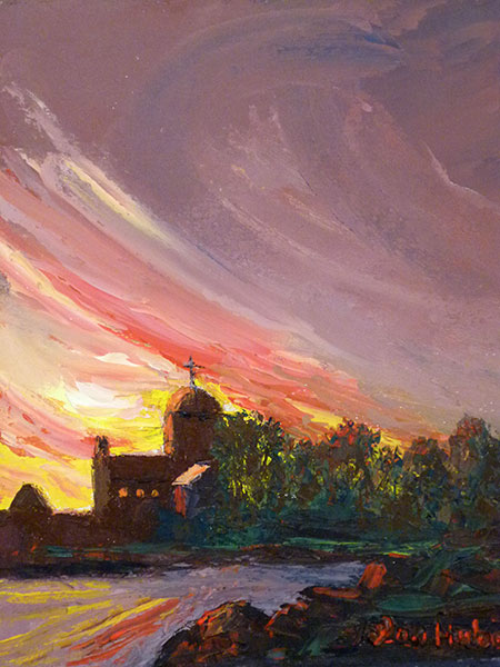 New England Coast Oil Painting