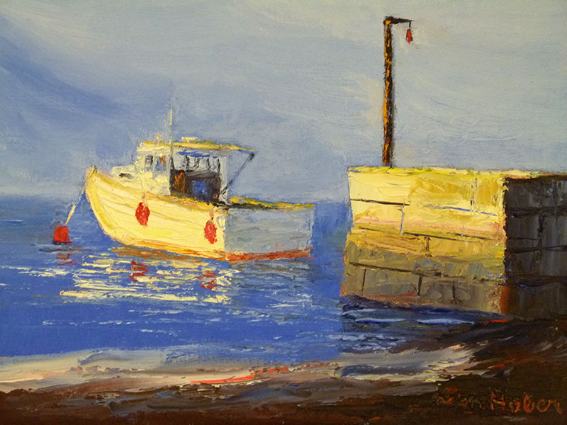 New England Coast Oil Painting